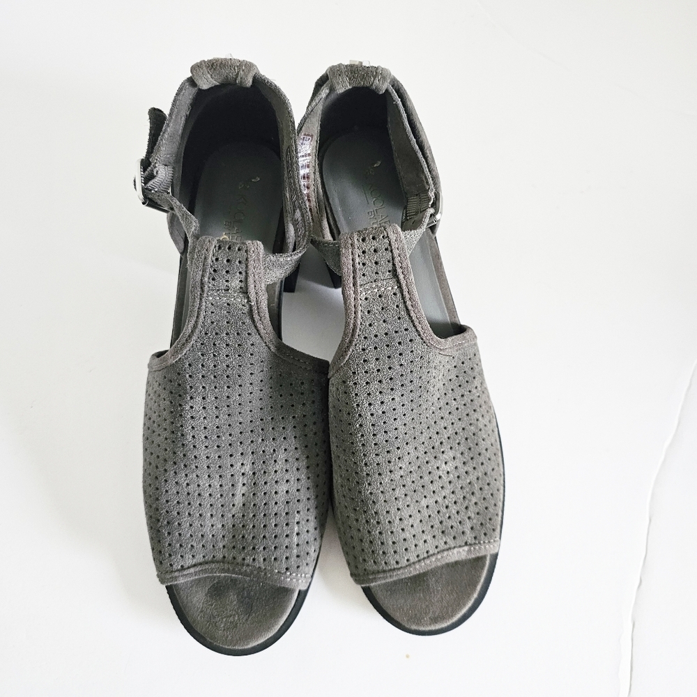 Koolaburra by UGG sandals gray Ashlyn suede open tie 10 comfortable - Picture 1 of 9